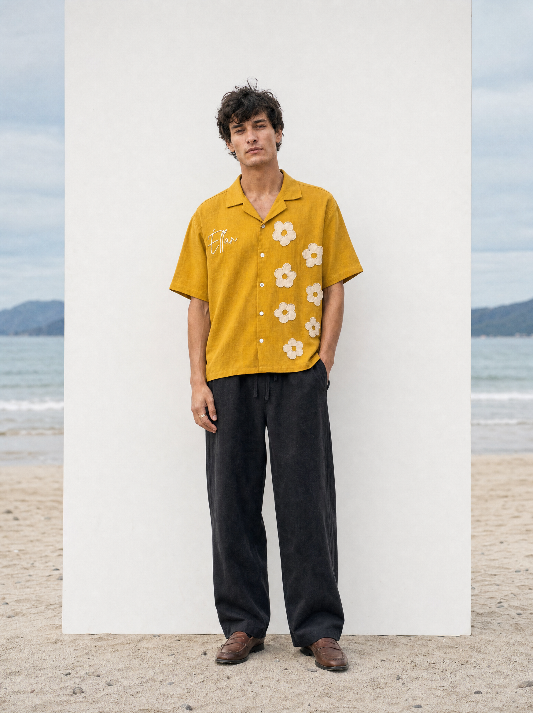 Mistral — Mustard Daisy Hemp Shirt