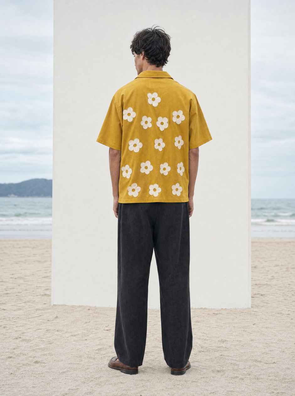 Mistral — Mustard Daisy Hemp Shirt