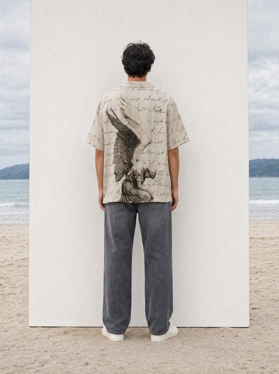Castor — Statue Linen Shirt (Off-White)
