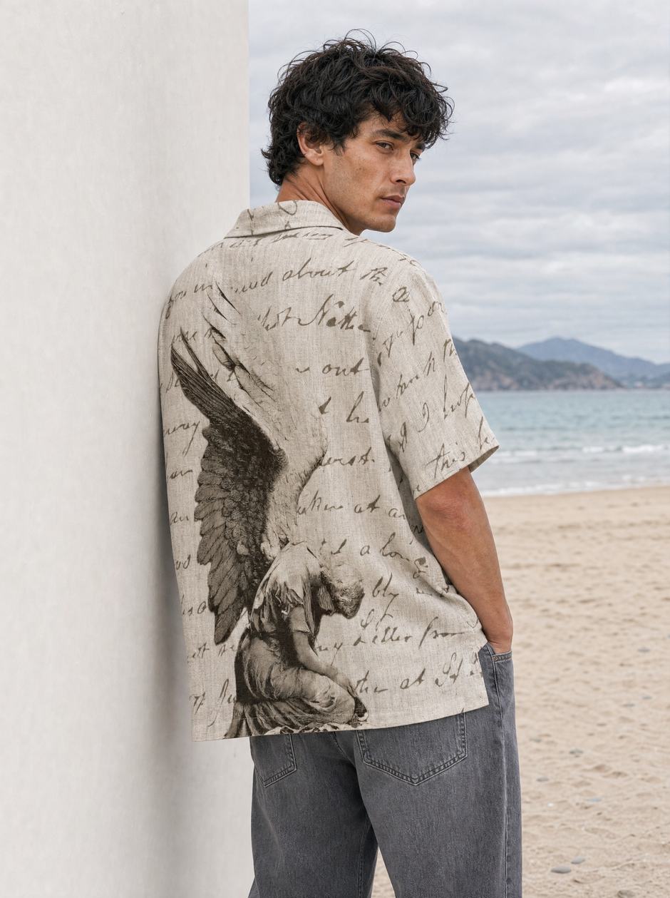 Castor — Statue Linen Shirt (Off-White)