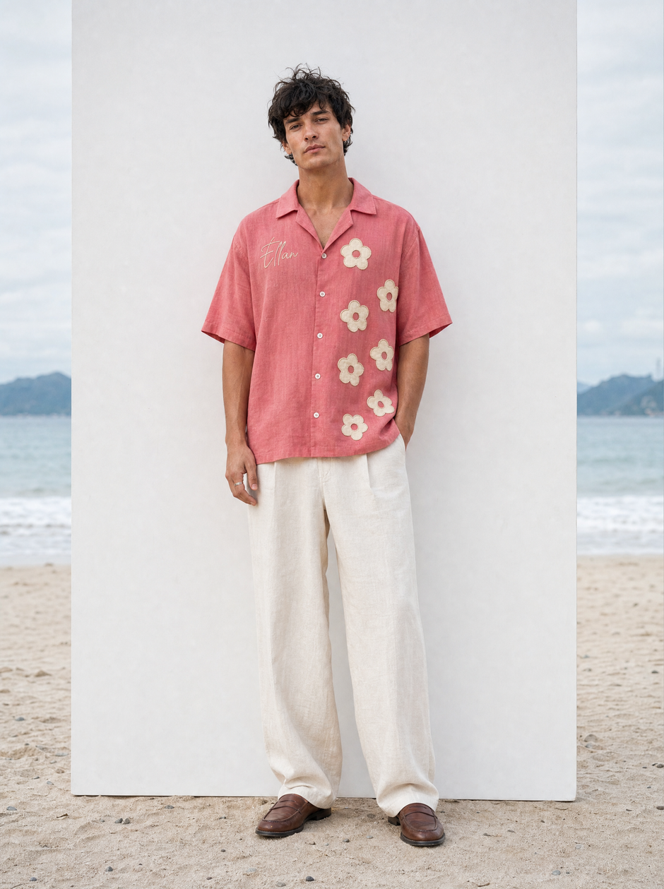 Bardot — Pink Daisy Hemp Shirt