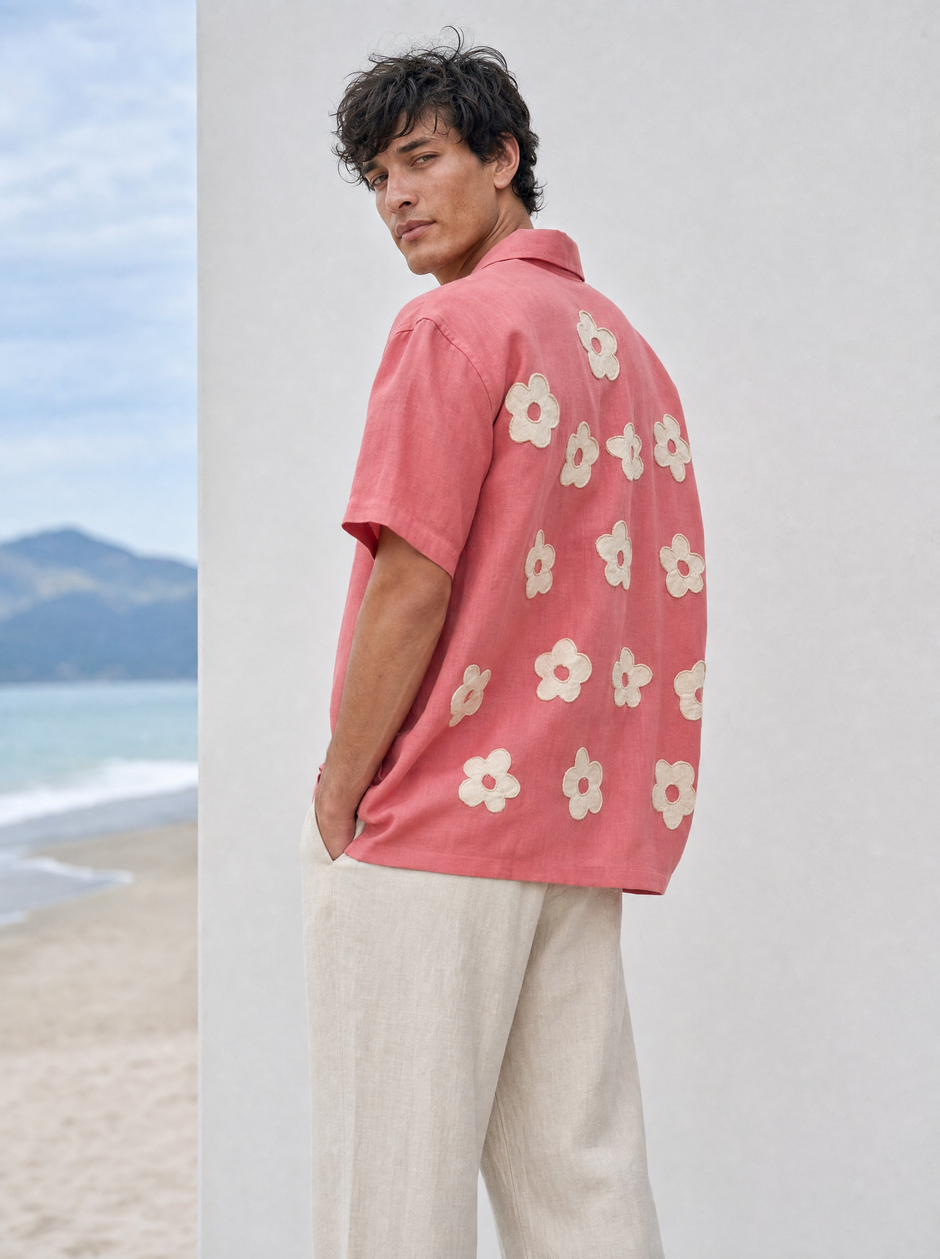 Bardot — Pink Daisy Hemp Shirt